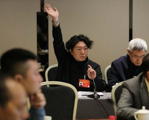 田沁鑫委员多次举手示意要求发言
